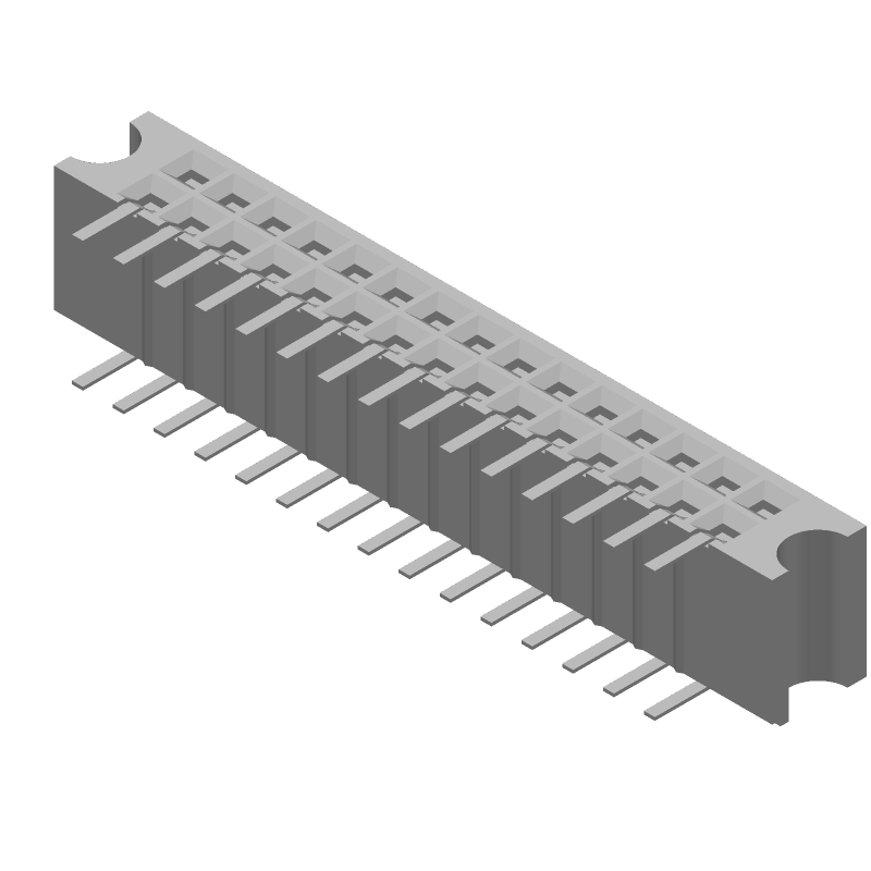 30-Position 2.54 mm Right-Angle Socket Header