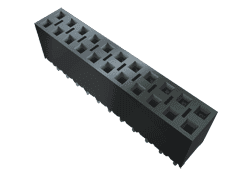 80-Contact SKT Socket Strip, 2.54mm Pitch, 475VAC, 4.6A, Through Hole