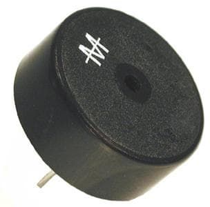 Audio Indicator Piezo 3VDC 28VDC 15mA 12VDC 90dBA 3000Hz to 4000Hz Through Hole Pin Bulk