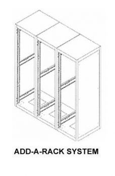 Rack, Cabinet; Welded; Baying; 19 In; 35U/61.25 In; 17 In Deep; Sand; Economizer Series