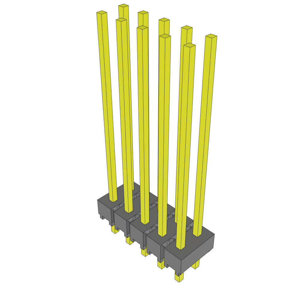 Conn Unshrouded Header HDR 10 POS 2.54mm Solder ST Thru-Hole Bulk