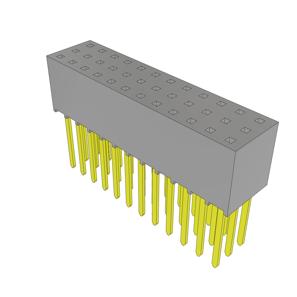 Conn Socket Strip SKT 36 POS 2.54mm Solder ST Top Entry Thru-Hole Tube