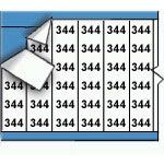 Cable Markers Pre-Marked Adhesive Vinyl White