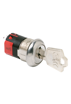 SPDT Keylock Switch, 4A 250VAC, Solder Lug, Y Series