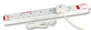 MASTERPLUG         SRGT6/2             Surge Protector, 6 Outlets, UK, 13 A, 240 V, UK, 2 m