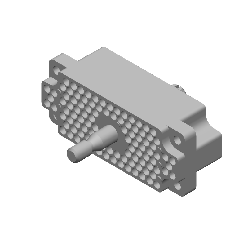 104 Pos Rectangular Connector, Pin, Black, UL94 V-0, 150°C