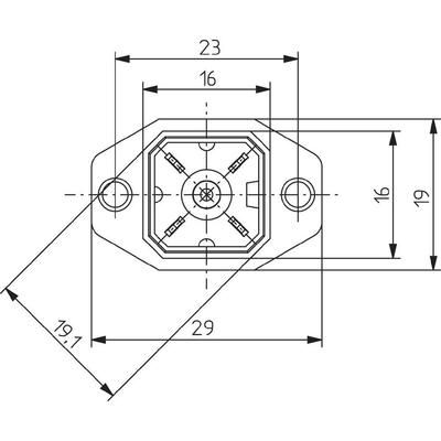 Hirschmann 932 092-100 G 4 A 5 M SCHWARZ/BLACK Mounted Connector With Flange And Solder Contacts Black Number of pins:4