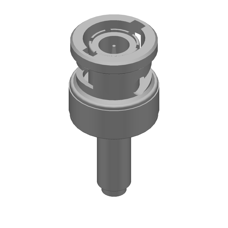 RF Coax Connector BNC Male 50 Ohm Crimp ST Straight Cable Mount Gold