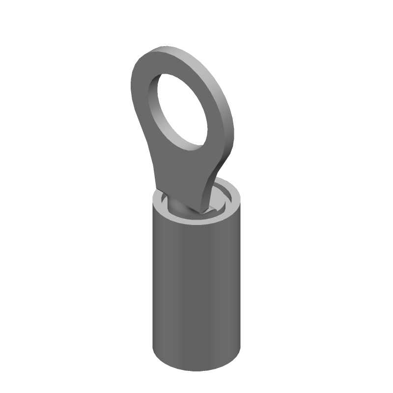 PIDG PTFE Terminal, Female, Crimp, 16-18 AWG, Orange, 300V