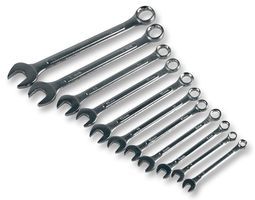 COMBINATION SPANNER SET, 11 PIECES; Kit Contents:6mm, 7mm, 8mm, 9mm, 10mm, 11mm, 12mm, 13mm, 14mm, 17mm & 19mm Spanners ;RoHS Compliant: NA