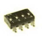 8 Pos SPST DIP Slide Switch, 0.025A 24VDC, SMD Gull Wing