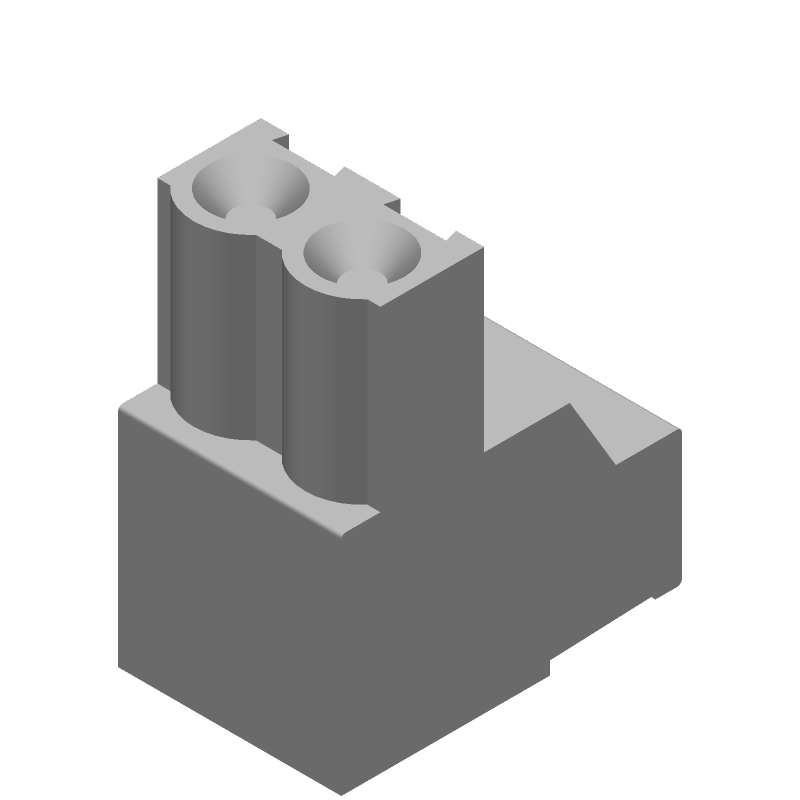2 Pos 5.08mm RA Plug, 15A, 300V, Black Terminal Block