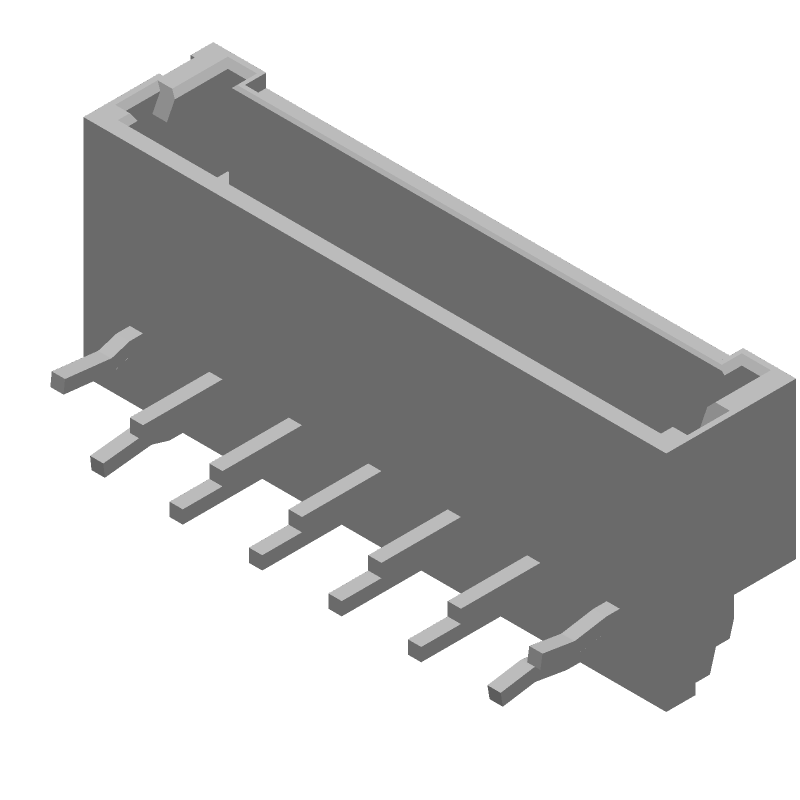 13 Pos 1.5mm RA Solder Header, Male, 2A, Tin, Nylon
