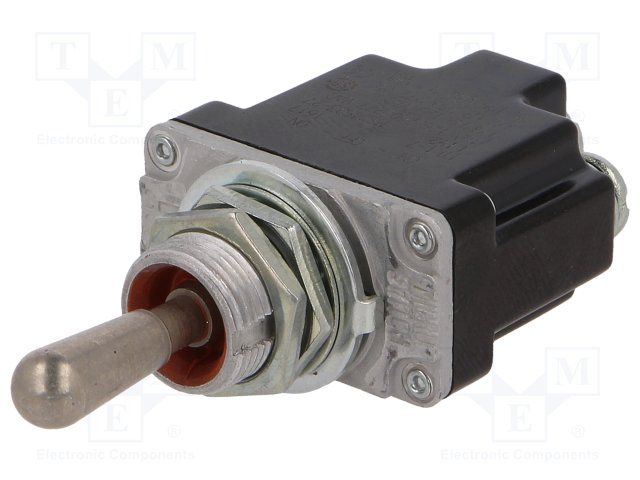 SPDT Toggle Switch, 20A 250VDC, Mom-Off-Mom, Screw Term, Panel Mount