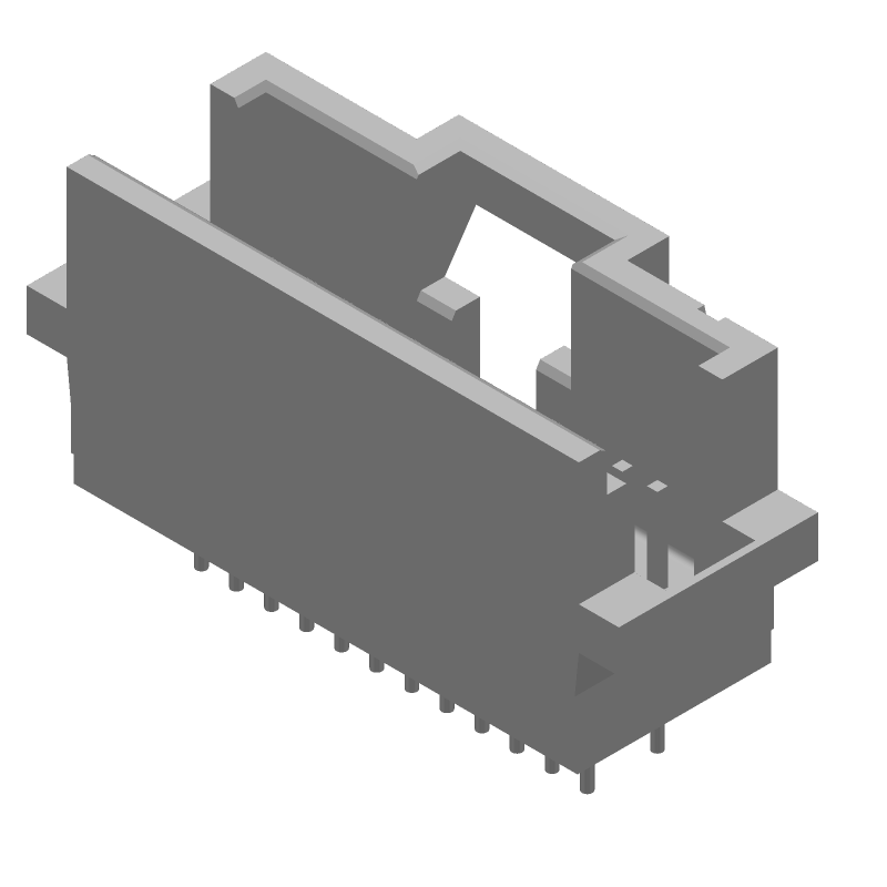 24 Pos 1.27mm Pitch Shrouded Header, Straight, Thru-Hole, 1A