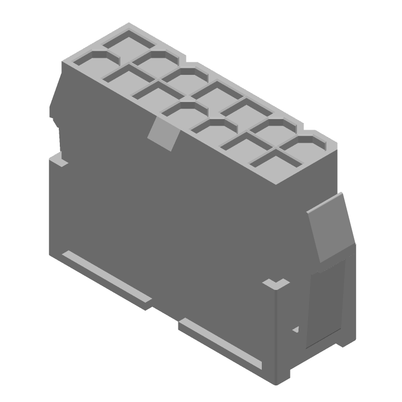 14 Pos 4.2mm Crimp Wire Housing, Male, 600V, 9A, UL