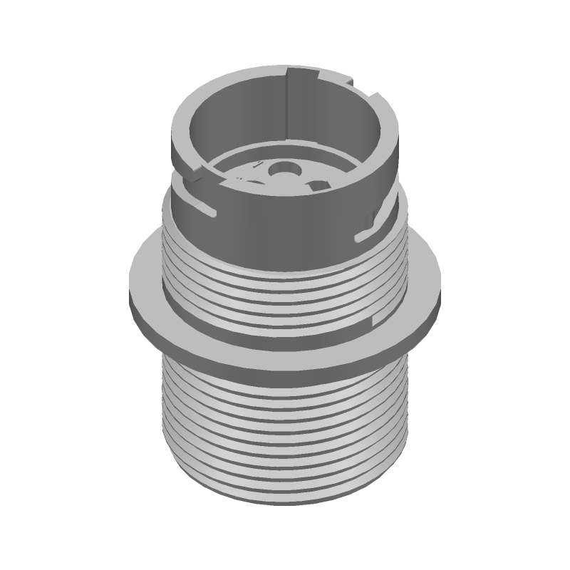 9 Pos Circular Receptacle, Crimp, 600V, IP67, Thermoplastic