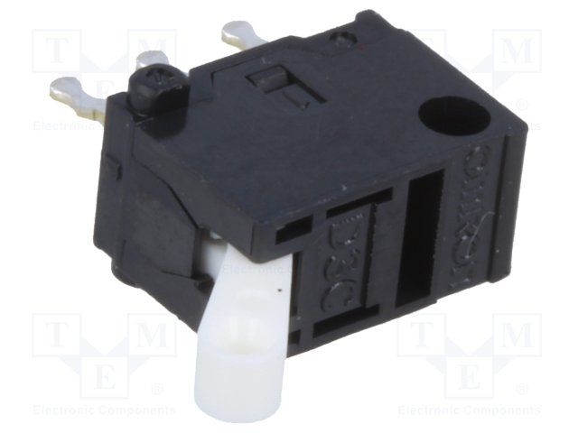 SPDT Detector Switch, 0.1A 30VDC, Toggle Lever, PC Pin, Thru-Hole