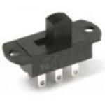 SPDT Slide Switch, ON Mom, 6A 250VAC, Thru-Hole PC Pins