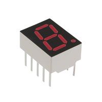 Red 7-Seg LED Display, 1-Char, 10.16mm, DIP, 15mA