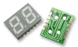 2-Char White 7-Seg LED Display, SMD, 10mm, 5mA