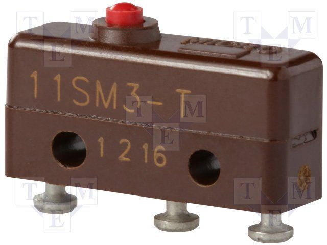 SPDT Snap Action Switch, 5A 250VAC, Pin Plunger, Solder