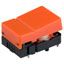 Illuminated Pushbutton Switch, SPST-NO, 50mA, 24VDC, Orange