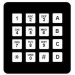 16-Keypad, 12VDC, 5mA, 1.72N, 1M Cycles, Panel Mount