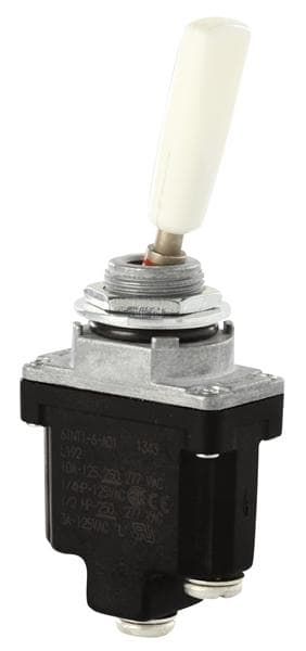 Switch Toggle (ON) OFF SPST Round Lever Screw 15A 277VAC 250VDC 372.85VA Panel Mount with Threads Automotive