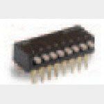 3-Pos SPST Slide DIP Switch, 0.1A 24VDC, Thru-Hole, PC Pins