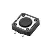 Switch Tactile N.O. SPST Flat Plunger Gull Wing 0.05A 24VDC 100000Cycles 2.55N SMD Embossed T/R