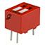 2-Pos SPST Slide DIP Switch, 150mA, 30VDC, Through Hole