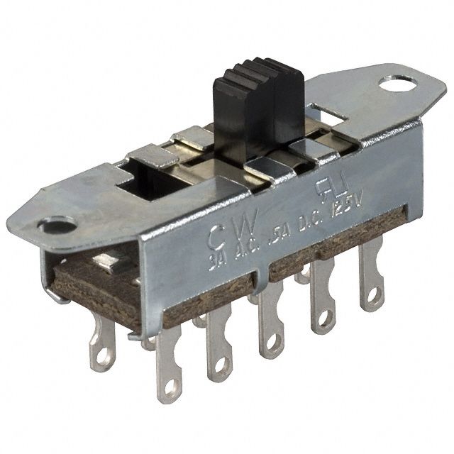 DP4T Slide Switch, 0.5A 125VDC, ON-ON-ON-ON, Solder