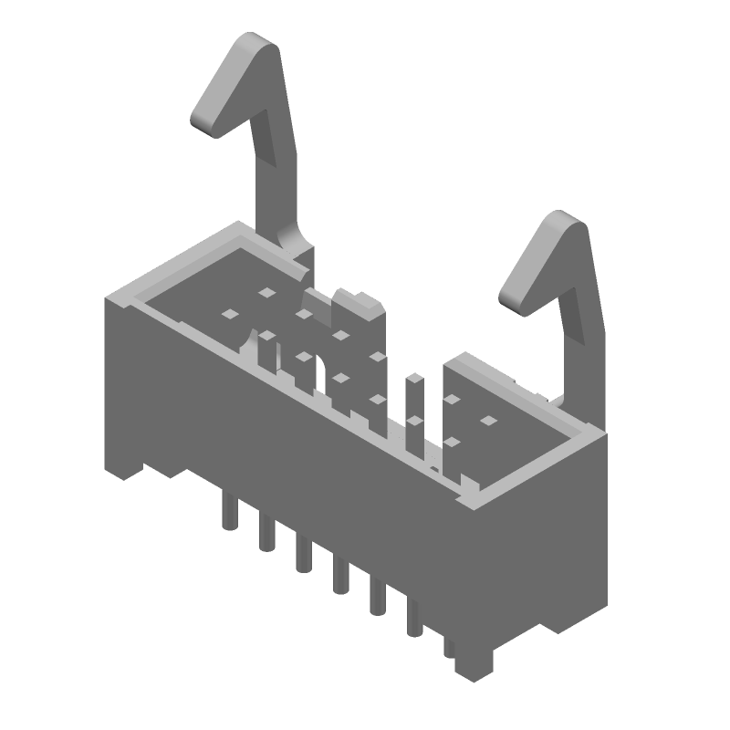 14 Pos 2.54mm Shrouded Header, Male, Straight, Thru-Hole, 1A