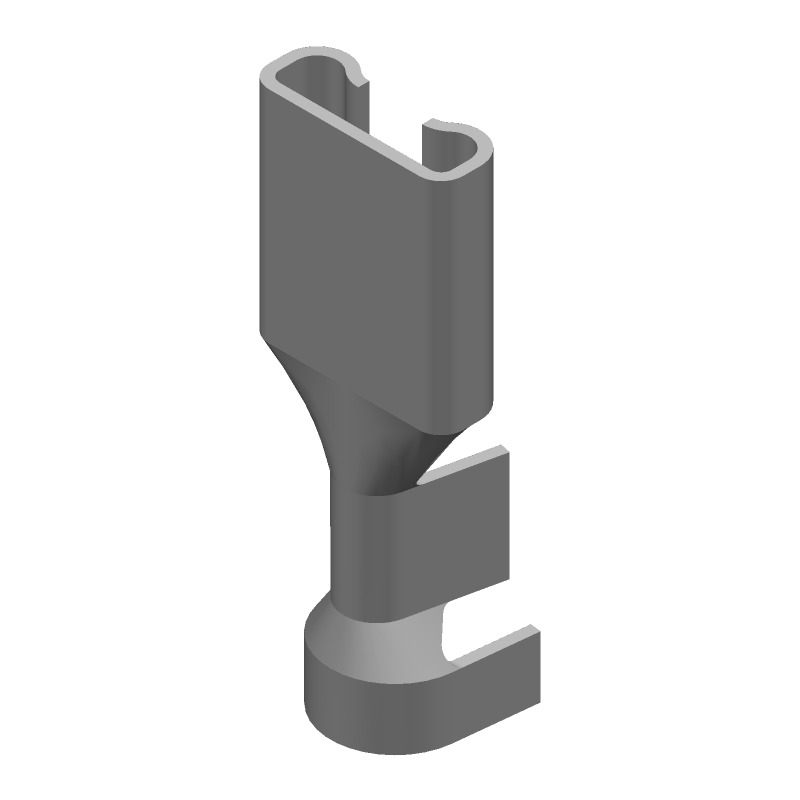 Quick Disconnect Terminal, 16-20AWG, Brass, Tin, Female, Non-Insulated