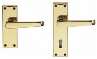 Brass lever lock handle