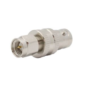 SMA to BNC RF Adapter, Male-Female, 50 Ohm, Straight