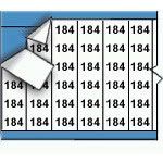 Cable Markers Pre-Marked Adhesive Vinyl White