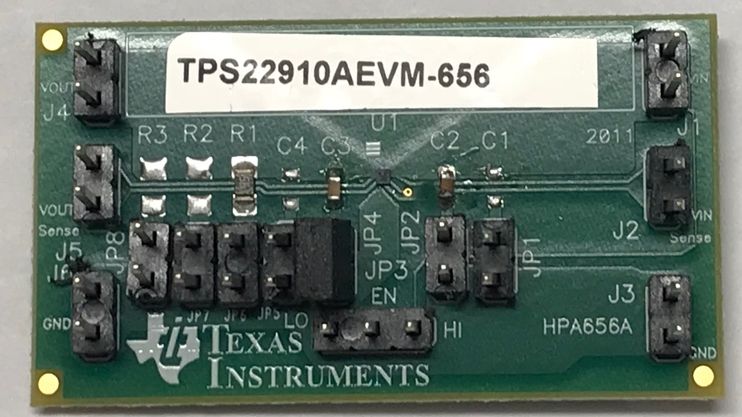 TEXAS INSTRUMENTS TPS22910AEVM-656 TPS22910AEVM-656 EVALUATION MODULE
