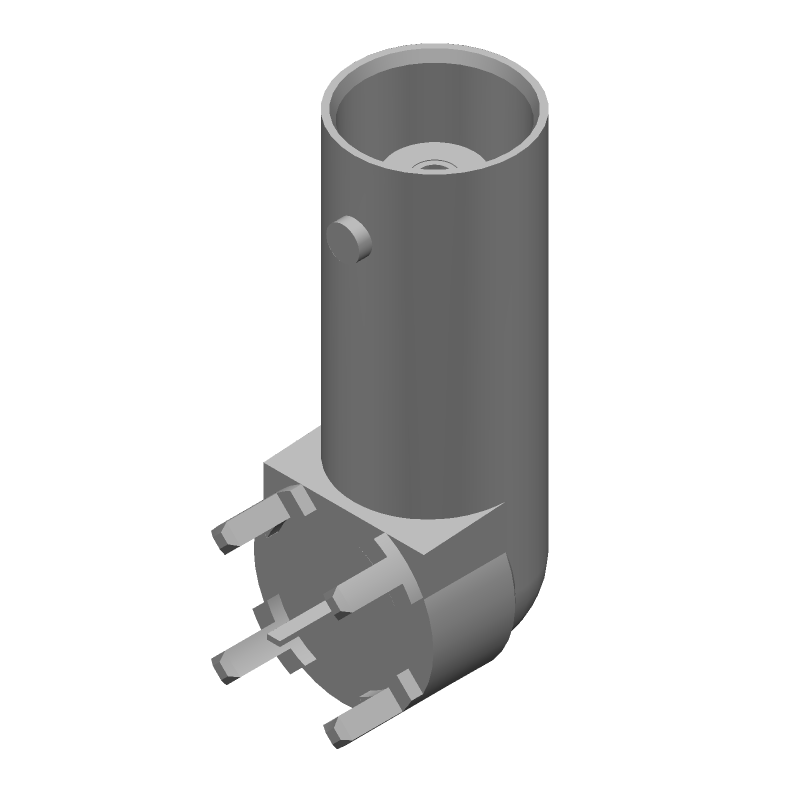 BNC Right Angle Socket, 2GHz, 50 Ohm, Gold Plated