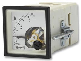 TE CONNECTIVITY / CROMPTON         E242-89A-G-LS-LS             Analogue Panel Meter, Shock Resistant, Calibrated at 23C, DC Current, 0A to 5A, 45 mm, 45 mm
