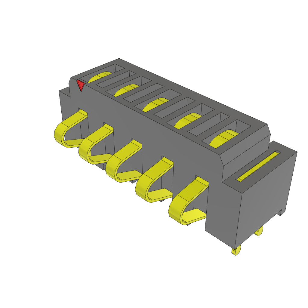 Conn One Piece Interface M 5 POS 2.54mm Solder RA Thru-Hole Tube