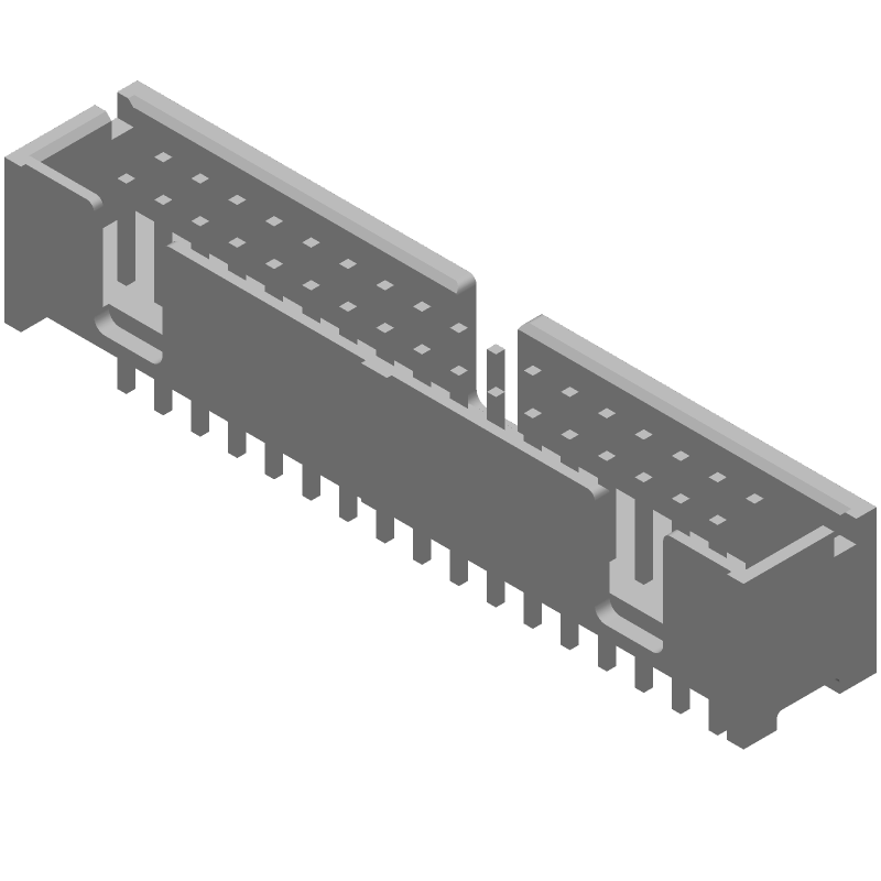 34 Pos 2.54mm Shrouded Header, Male, Solder ST, Thru-Hole