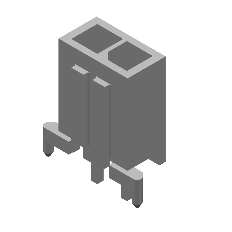 2 Pos Male Pin Connector, 5A, 250V, Wire-to-Board, Through Hole