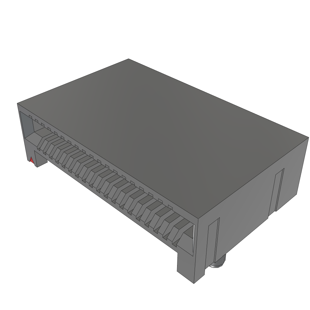 0.80 mm QSFP+ Edge Card Connector