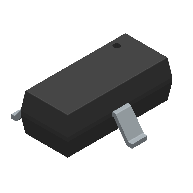 Hall Effect Sensor, 0.9mT Min, 5.4mT Max, 0-25mA, Rectangular, Surface Mount, SOT-23, 3 PIN