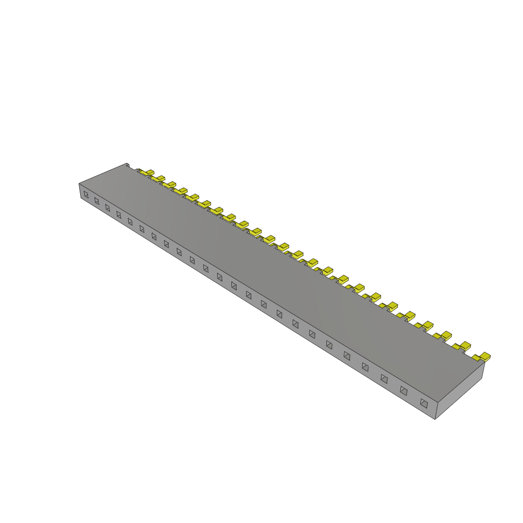 Conn Socket Strip SKT 24 POS 2.54mm Solder RA SMD Tube