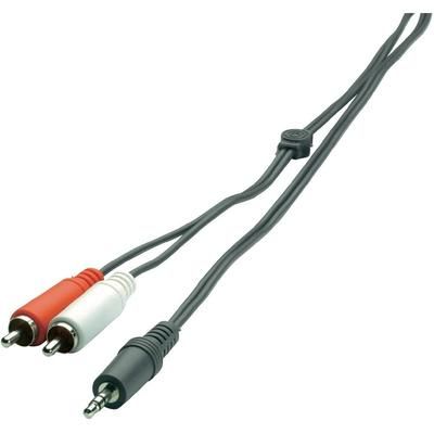 SpeaKa Professional RCA plug (phono) to Jack plug 3.5 mm Audio Extension Cable