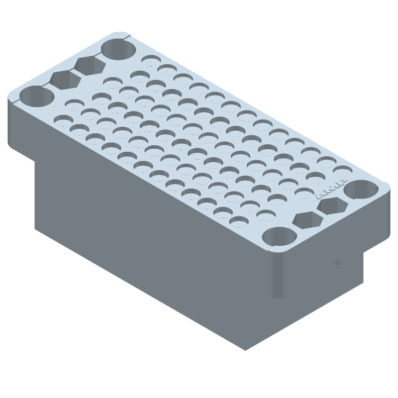 75 Pos Rectangular Connector, Phenolic, Steel Pin, Solder