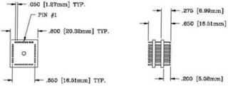 SOCKET ADAPTER, 44 POSITION, THROUGH HOLE; Convert From:44-PLCC; Convert To:44-PLCC; Pitch Spacing:1.27mm; Row Pitch:-; Product Range:-; No. of Contacts:44; No. of Positions:44 ;RoHS Compliant: No